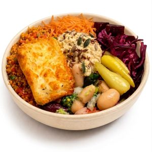 Golden Halloumi Bowl